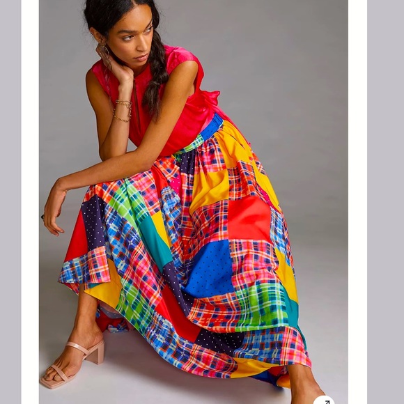Anthropologie Dresses & Skirts - NWT Anthropologie Maeve Patchwork A-Line Maxi Bohemian Skirt Medium